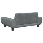 vidaXL Canapé pour enfants gris foncé 70x45x33 cm velours