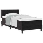 vidaXL Lit à ressorts avec tête de lit Noir 200 x 90 cm Velours