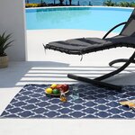 Tapis d'extérieur réversible FES Bleu  180x90cm