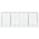 vidaXL Panier gabion avec couvercle 400x100x150 cm fer galvanisé