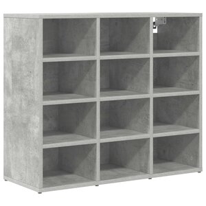 vidaXL Cabinet à chaussures avec étagère Gris béton 77 5 x 30 x 67 cm