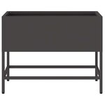 vidaXL Bac de jardin surélevé Noir 60 x 26 x 45 cm Acier
