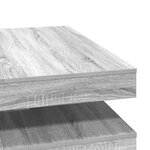 vidaXL Table basse rotative à 360 degrés sonoma gris 90x90x34 5 cm