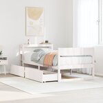 vidaXL Cadre de lit sans matelas blanc 90x200 cm bois de pin massif
