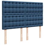 VidaXL Cadre de lit ottoman avec matelas bleu 140x200 cm tissu