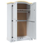 vidaXL Garde-robe avec 2 portes Gamme Corona pin mexicain Blanc