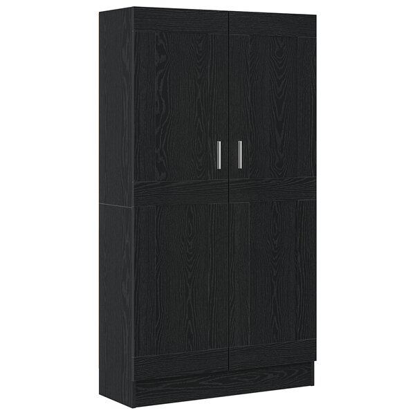 vidaXL Armoires à livres en chêne noir - Lot de 2  165x30 5x150 cm  en bois d'ingénierie
