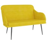 Banc banquette 110 x 76 x 80 cm velours jaune 02_0010511