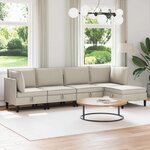vidaXL Ensemble de meubles pour le salon 5 Pièces Avoine Tissu