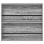 vidaXL Étagère à magazines avec étagère Gris Sonoma 80 x 12 x 70 cm