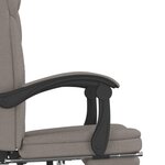 vidaXL Fauteuil inclinable de bureau Taupe Tissu