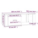 vidaXL Table basse Blanc brillant 100x50 5x35 cm Bois d'ingénierie