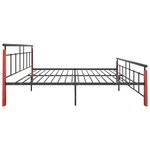 vidaXL Cadre de lit sans matelas métal bois de chêne massif 200x200 cm