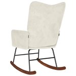 vidaXL Chaise à bascule Crème Velours