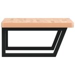 vidaXL Étagère de vasque murale acier et bois massif de hêtre