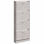 vidaXL Armoire à chaussures Gris béton 59x17x150 cm Bois d'ingénierie