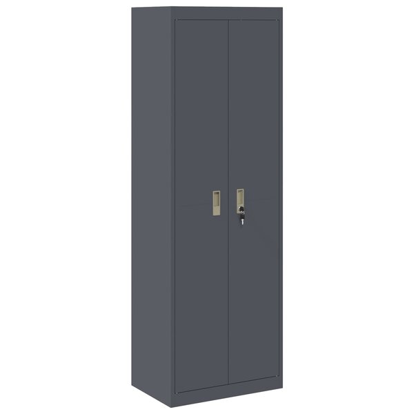 vidaXL Armoire de rangement 2 Pièces Anthracite 60 x 40 x 180 cm Acier