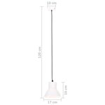 Vidaxl lampe suspendue 25 w blanc rond 17 cm e27