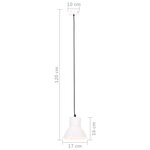 vidaXL Lampe suspendue 25 W Blanc Rond 17 cm E27