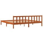 vidaXL Cadre de lit sans matelas cire marron 200x200cm bois pin massif