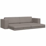 vidaXL Canapé-lit Taupe 245 x 78 x 77 cm tissu