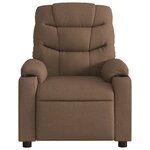 vidaXL Fauteuil inclinable Marron Tissu