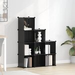 vidaXL Cubes de rangement 9 Pièces Noir PP