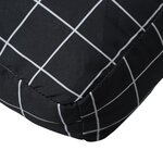 vidaXL Coussin de palette motif à carreaux noir 80x40x12 cm tissu