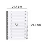 Intercalaires Imprimés À Touches Plastifiées - 20 Touches 1 À 20 - A4 - Blanc - X 15 - Exacompta