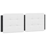 vidaXL Cadre de lit avec lumières LED noir blanc 140x200 cm similicuir