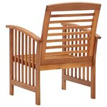 vidaXL Chaises de jardin lot de 2 Bois d'acacia massif