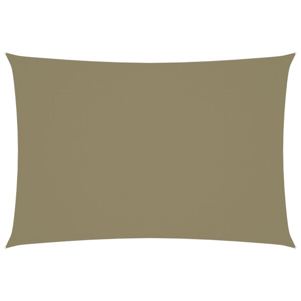 vidaXL Voile de parasol tissu oxford rectangulaire 2 5x4 5 m beige