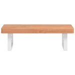 vidaXL Étagère de vasque murale acier et bois massif de hêtre