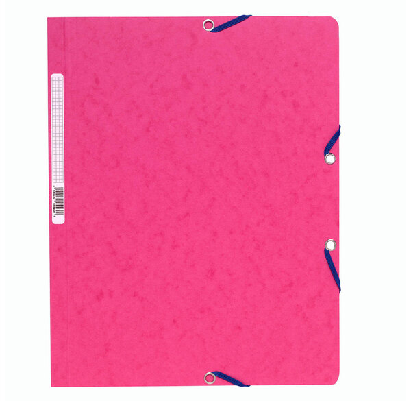 Chemise à élastiques sans Rabats carton 400g 24x32 cm Fuchsia EXACOMPTA