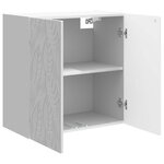 vidaXL Armoire Murale 59 x 31 x 60 cm Bois d'ingénierie Blanc brillant