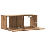 vidaXL Meuble TV mural chêne artisanal 80x30x30 cm bois d'ingénierie