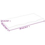 vidaXL Étagère murale marron clair 80x40x2 cm bois chêne massif traité