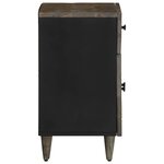 vidaXL Table de chevet gris clair 50x33x60 cm bois de manguier massif