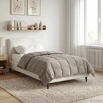 vidaXL Duvet d'été simple Matelassé Taupe 155 x 220 cm