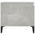 vidaXL Table basse Gris béton 100x50x45 cm Bois d'ingénierie