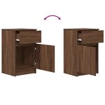 vidaXL Tables de chevet 2 Pièces chêne marron 39x35x65 cm bois ingénierie