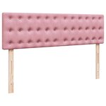 VidaXL Cadre de lit ottoman avec matelas rose 140x200 cm velours