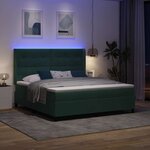 vidaXL Lit à ressorts avec matelas Vert foncé 180 x 200 cm Velours