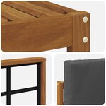 vidaXL Ensemble de canapés d'extérieur 4 pc Naturel et Anthracite