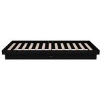 vidaXL Cadre de lit Noir Bois massif 75x190 cm Petit simple