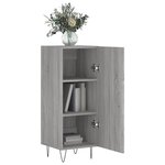vidaXL Buffet Sonoma gris 34 5x34x90 cm Bois d'ingénierie