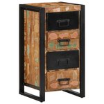 vidaXL Armoire à tiroir multicolore 40x40x75 cm bois de récupération