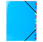 Trieur agrafé IDERAMA 12comp. assorti x 8 EXACOMPTA