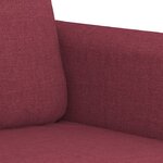 vidaXL Ensemble de canapés 3 Pièces avec coussins Rouge bordeaux Tissu