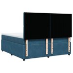 vidaXL Sommier à lattes de lit et matelas bleu 180x200 cm velours